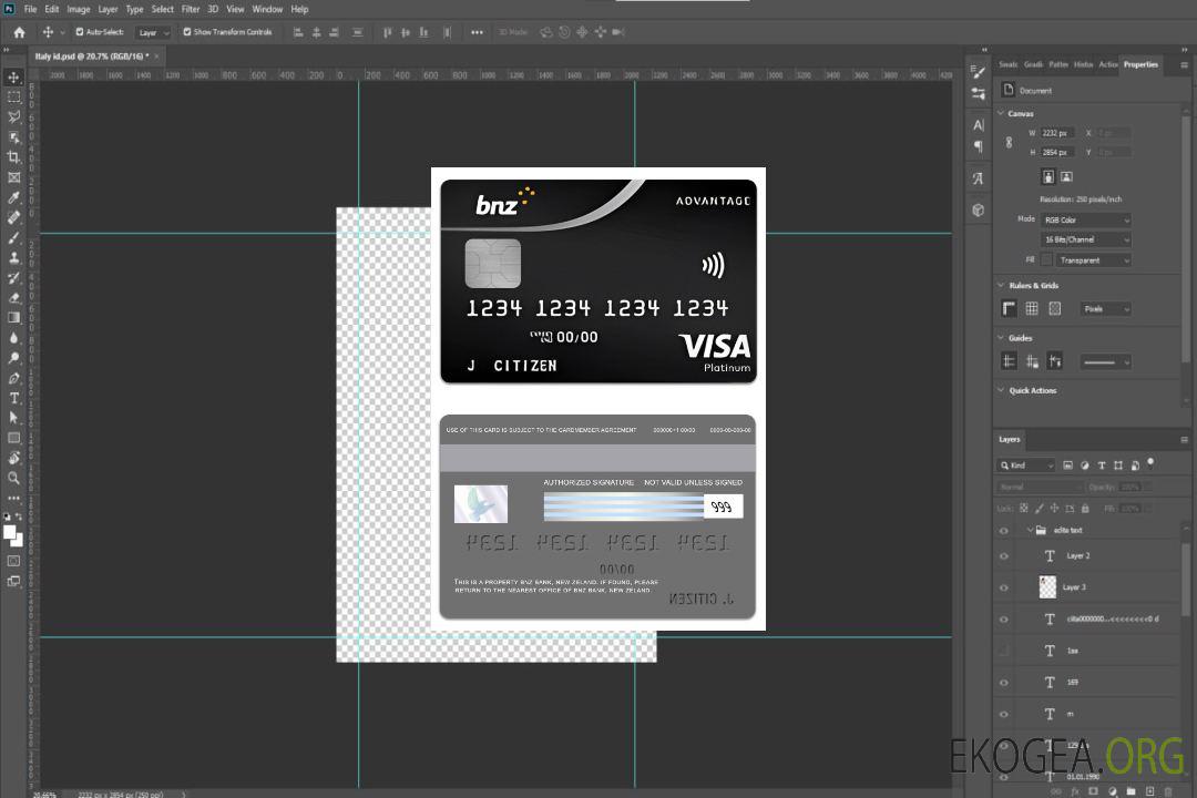 Carte Visa Platine Avantage BNZ Bank de Nouvelle-Zélande template Carte Visa Platine Avantage BNZ Bank de Nouvelle-Zélande template